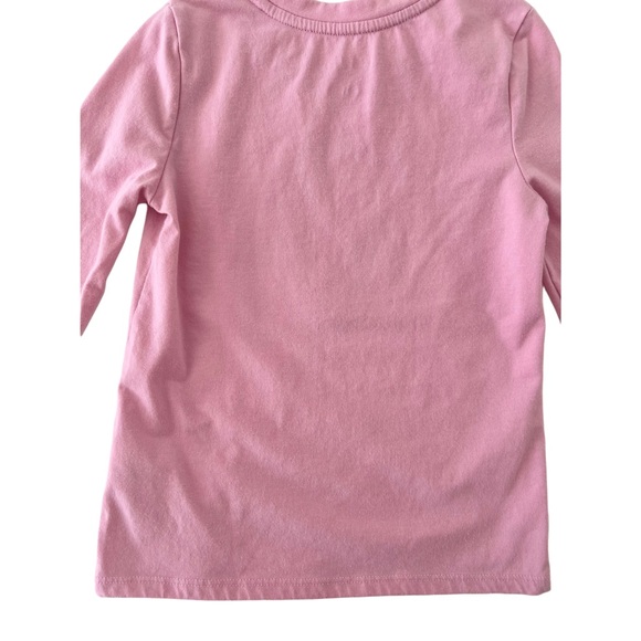 Cat & Jack Pink Kids Unicorn and Floral Long Sleeve Casual Tee | Girls 5T - Picture 4 of 5